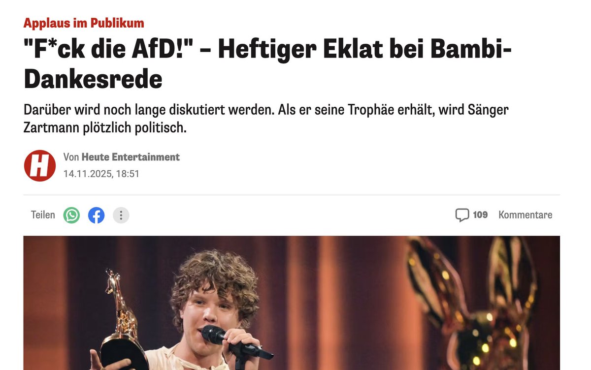 Ich bin ein bisschen spät dran an der Causa "Zartmann".
Aber auch hier meine Meinung: wer sich darüber aufregt, kennt sich nicht aus. In jedem totalitären Regime, zu jeder Zeit, waren die Künstler und Schauspieler immer zu 100 Prozent auf Linie.
Das war in der DDR bis 1989 so.