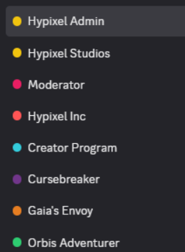 Some roles in the Hytale Discord 👀

Curious about the creator program. I just hope that the few people who have tirelessly created content (video, art, models, etc) on this dead game get the same chances as some random minecraft youtuber jumping ship