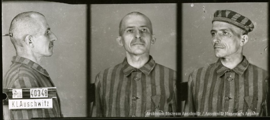 AuschwitzMuseum's tweet image. 18 November 1895 | A Pole, Feliks Blaszyński, was born in Pruszków. A policeman.

In #Auschwitz from 21 June 1942.
No. 40348
He perished in the camp on 5 September 1942.
---

A podcast about registration photos: youtu.be/c2l9hDA5MZc