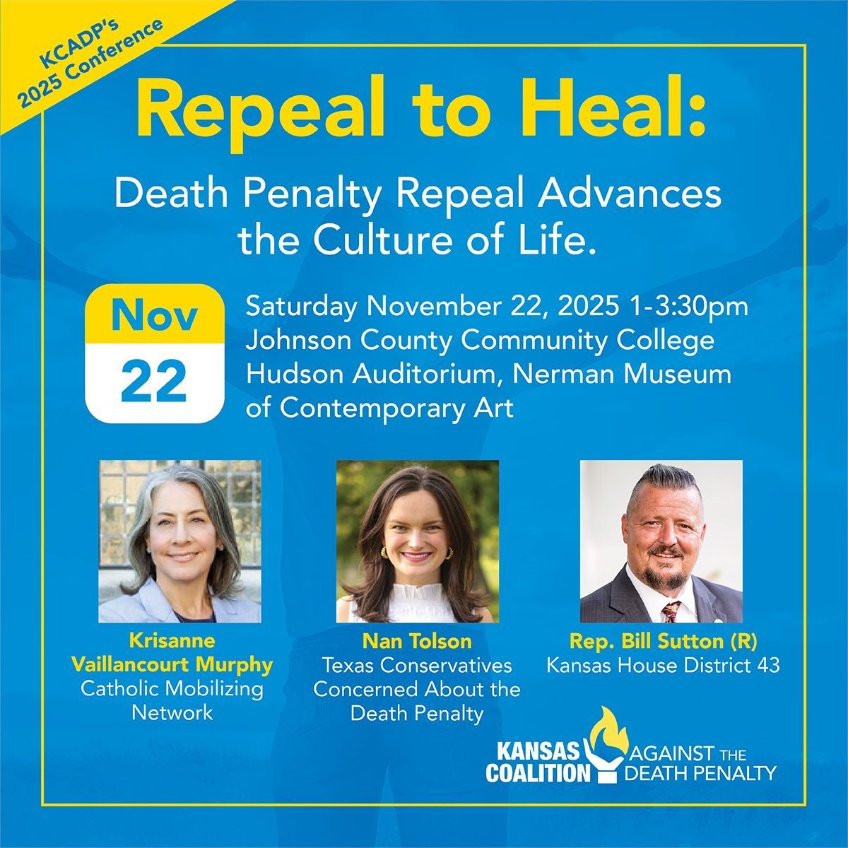 texasccatdp's tweet image. Ever wondered why so many pro-life voices are speaking out against the death penalty? Learn more at KCADP&apos;s conference this Saturday at 1pm CT. The event is free with both virtual and in-person options available. Register here: forms.gle/6ynKsgkmPY6rAS…