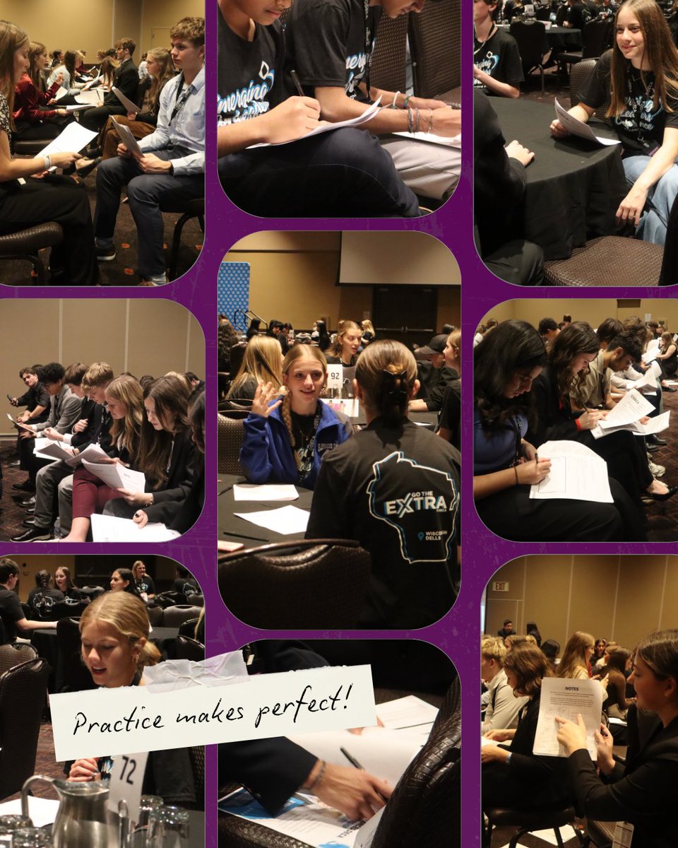 Happy #DECAMONTH day 18! Today, we celebrate by sharing how Wisconsin DECA prepared for competition yesterday during ELC!