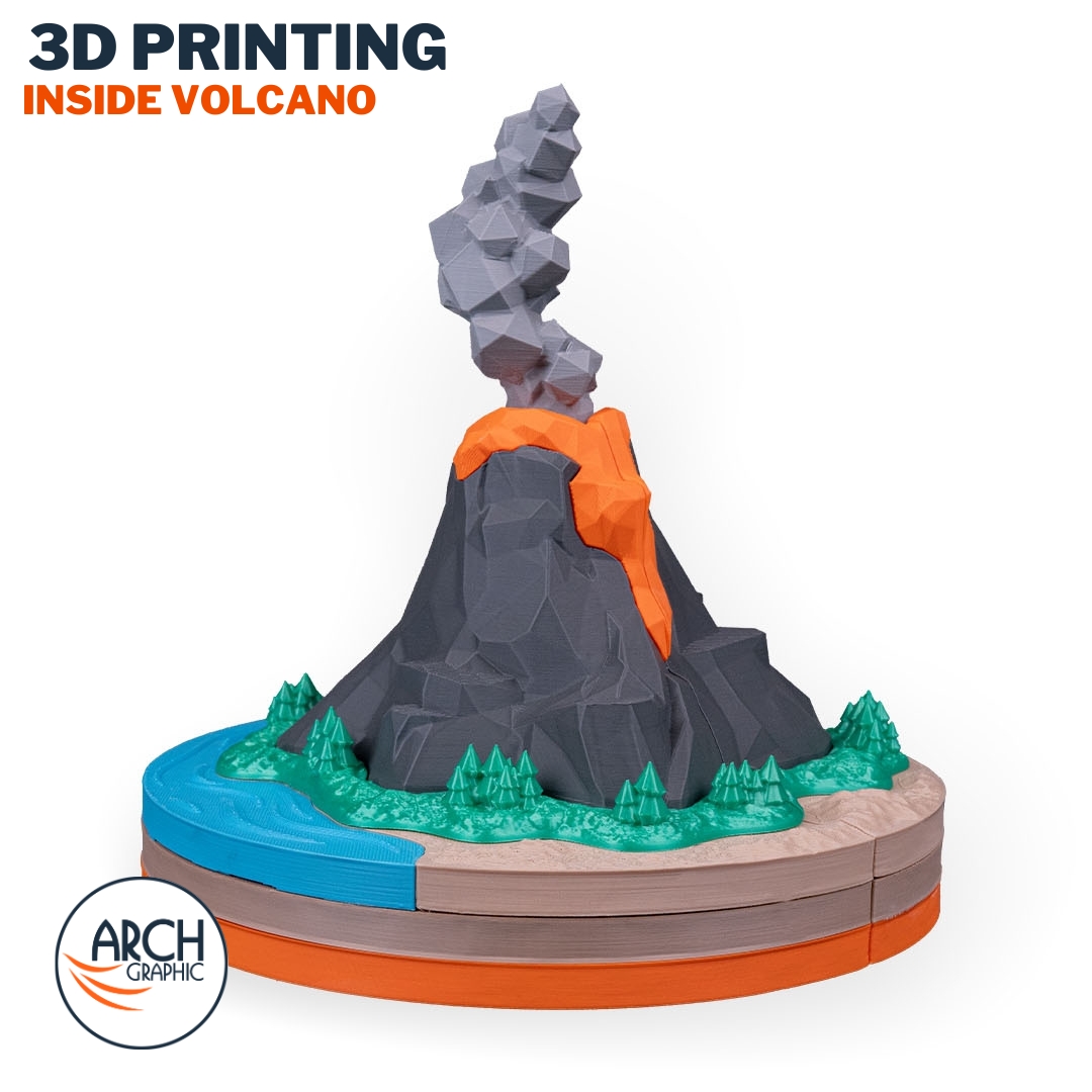 3d_archgraphic's tweet image. Explore the amazing world of Inside the Volcano with our 3D printed model! A perfect educational project for schools, helping visualize scientific concepts. Ideal for teachers and students across the UAE. #SchoolProject #3DModel #UAE #Dubai #3DPrinting