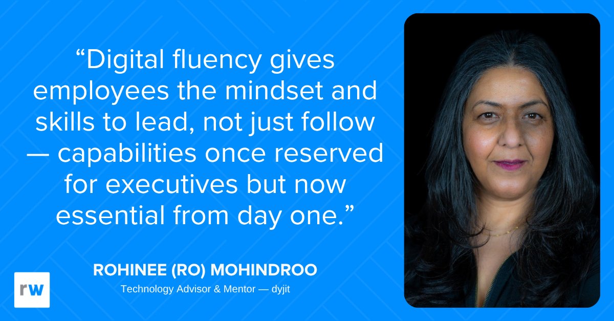 GetReworked's tweet image. Digital fluency is the new business superpower. Reworked Contributor Rohinee (Ro) Mohindroo makes the case that knowing how to use digital tools isn’t enough anymore, you need the mindset to shape value and innovate with them. She explores how fluency accelerates AI…