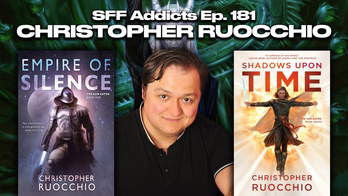 Ep. 181 is LIVE! Join co-hosts <a href="/adrianmgibson/">ADRIAN M. GIBSON 🍄💙 SFF Author & Book Designer</a> <a href="/mjkuhnbooks/">M. J. Kuhn</a> <a href="/GretaKKelly/">Greta Kelly, Fantasy Author, SFF Addicts Co-Host</a> for their interview with Christopher Ruocchio, where they talk about the final book in The Sun Eater series and more!

Stream/download/watch Ep. 181:
linktr.ee/SFFAddicts
youtu.be/GHCJumNMekA?si…
<a href="/dawbooks/">DAW Books</a>
