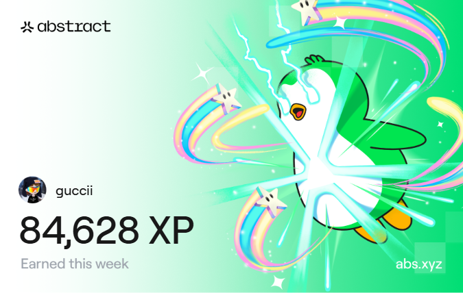 gucci_gcc's tweet image. 84628 XP just for bullposting @AbstractChain.