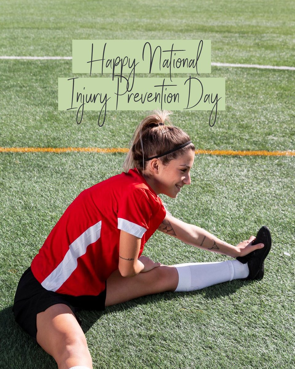 injuryproject's tweet photo. Today is National Injury Prevention Day! 

A reminder that every step we take toward awareness, education, and preparation helps reduce preventable injuries especially for young athletes. Let’s make prevention a priority, not an afterthought. https://t.co/fMLoLSoqp0
