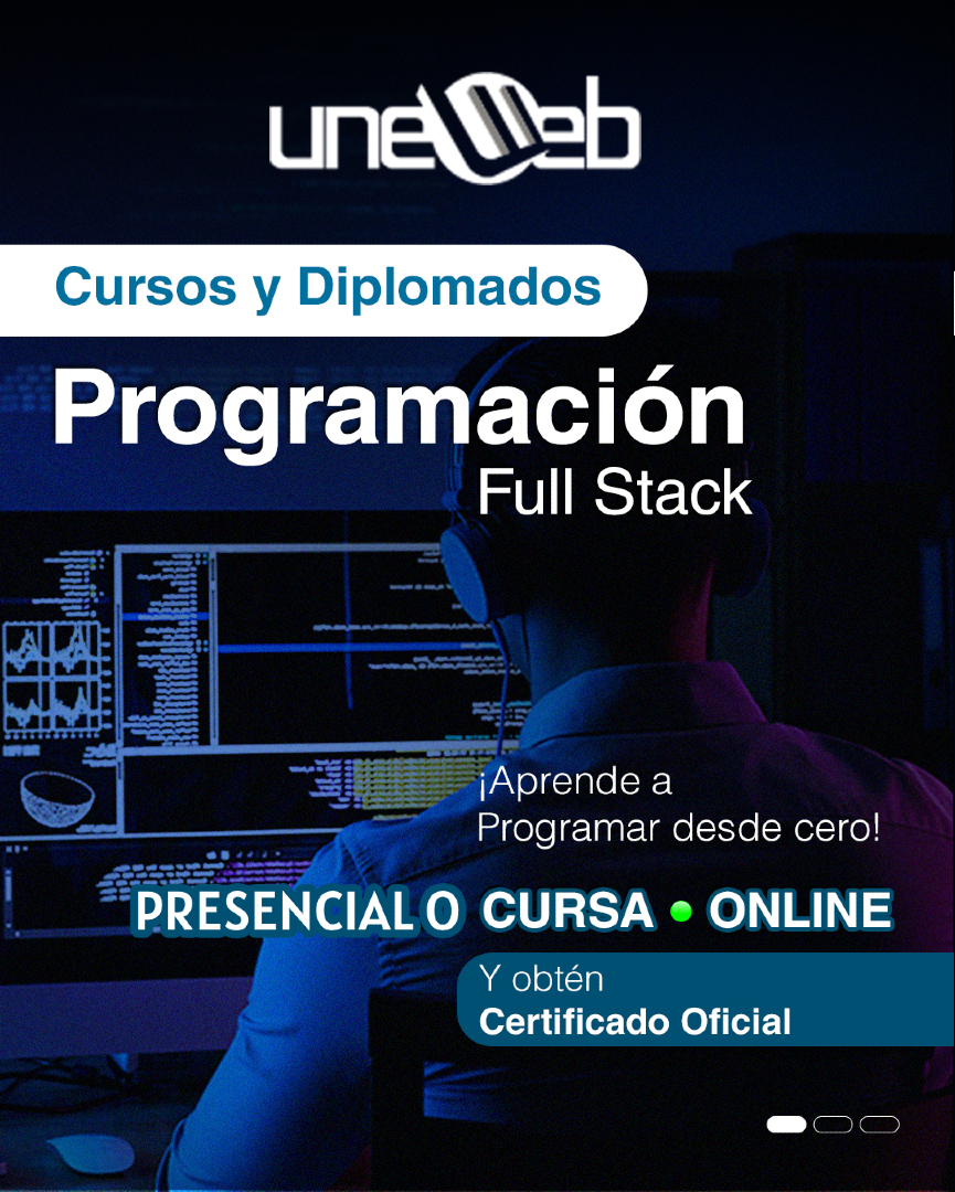 desarrollate's tweet photo. Amplía el currículum con el Diplomado de Programación Full Stack y crea aplicaciones web y móbiles, escríbenos y te asesoramos a conseguir empleo, cursa online o presencial en #uneweb #ucv #ucab #unimet #estudiantes #programacionfullstack Link BIO https://t.co/YIssAkwACf