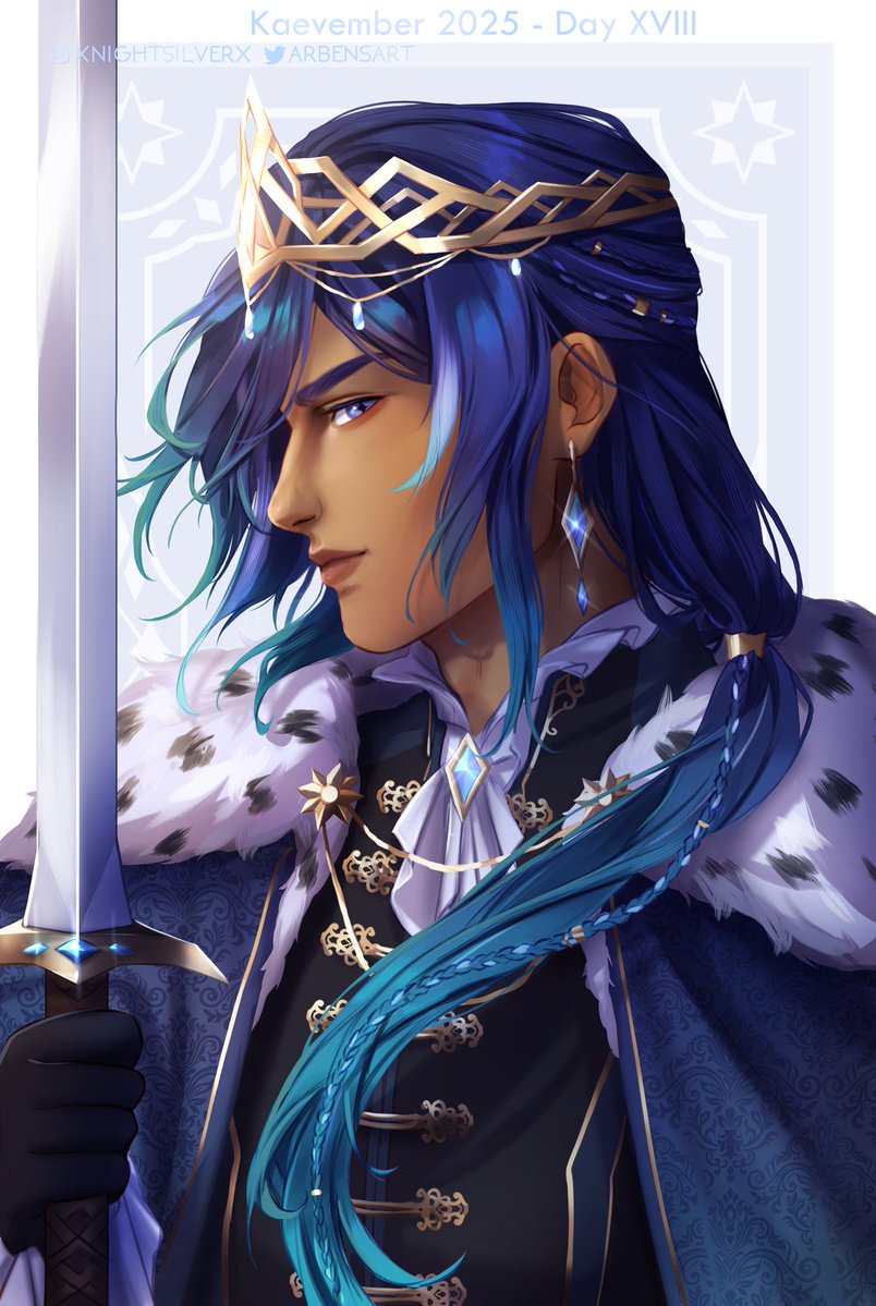 ❄️✨ Kaevember 2025 - Fashion Edition
Day 18: Royalty 

🦚 Based on the classic 'King' card!

#KaevemberFashionShow 

#hoyocreators #Kaevember #kaevember2025 #genshinimpact #genshinfanart #genshinimpactfanart #kaeyaalberich #kaeya #kaeyagenshinimpact #kaeyafanart