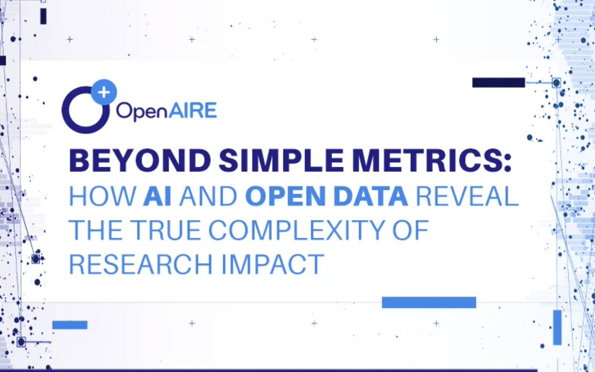 infodocket's tweet image. New From @OpenAIRE_eu: &quot;Beyond Simple Metrics: How #AI and Open #Data Reveal the True Complexity of Research Impact openaire.eu/beyond-simple-… #scholcomm #opendata #openinfrastructure #openscience