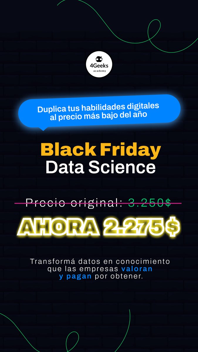 4geeksacademyES's tweet image. 🔥 ¡Arrancaron los descuentos en nuestro Bootcamp! Aprende programación, ciberseguridad o data science con una comunidad que te respalda y mentoría de por vida. 🚀