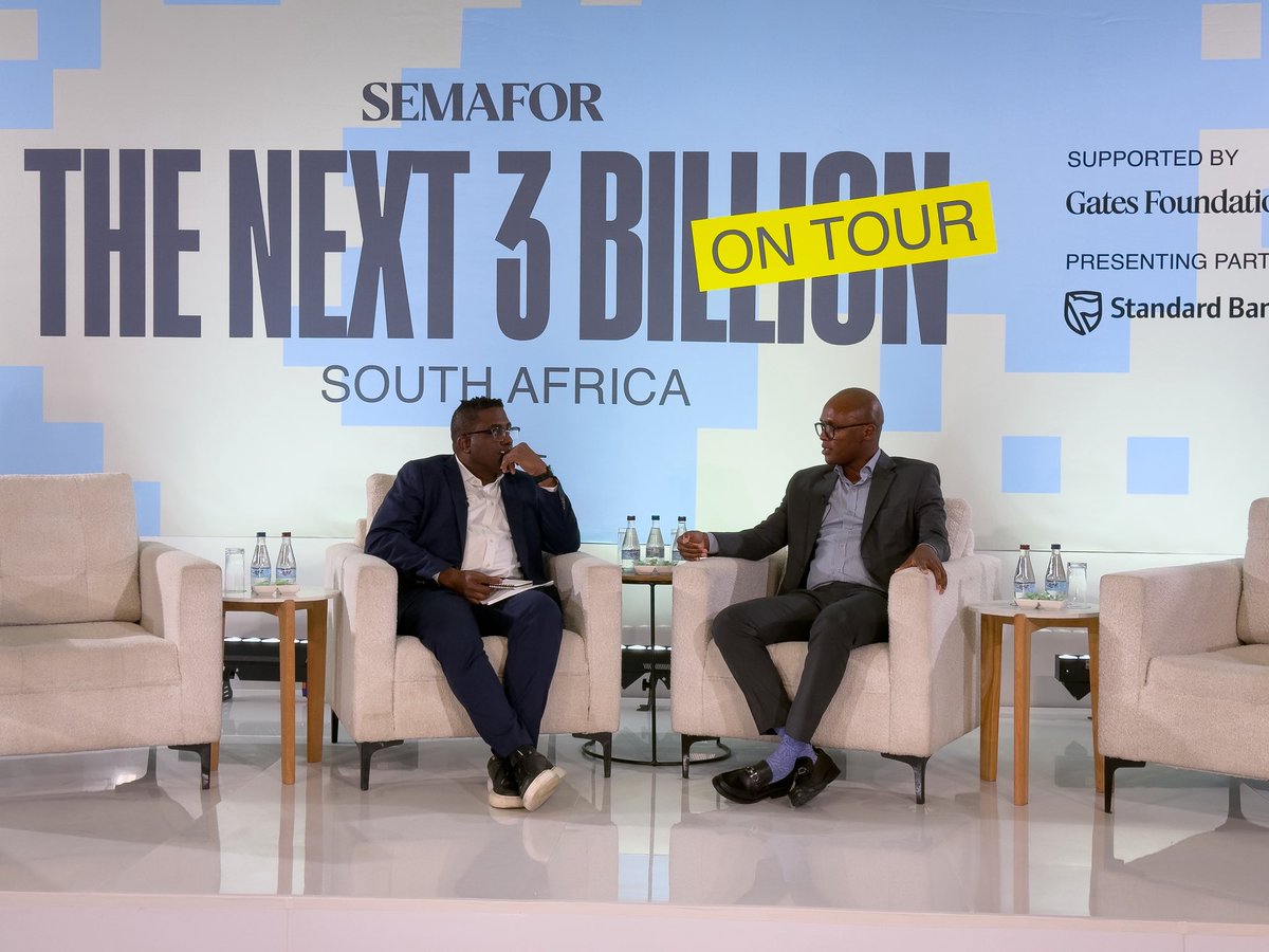 SollyMalatsi's tweet image. This afternoon I took part in a fireside chat with Semafor Editor, Yinka Adegoke, at The Next 3 Billion - South Africa. 

Semafor - a global news organisation focused on high-quality, internationally minded journalism - brought together leaders in the technology and financial…