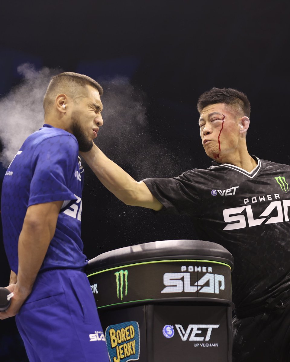 powerslap's tweet image. This match was INSANE 😳

Watch the full Mukhammed Amantayev 🇰🇿 vs Zhao Honggang 🇨🇳 match NOW on YouTube