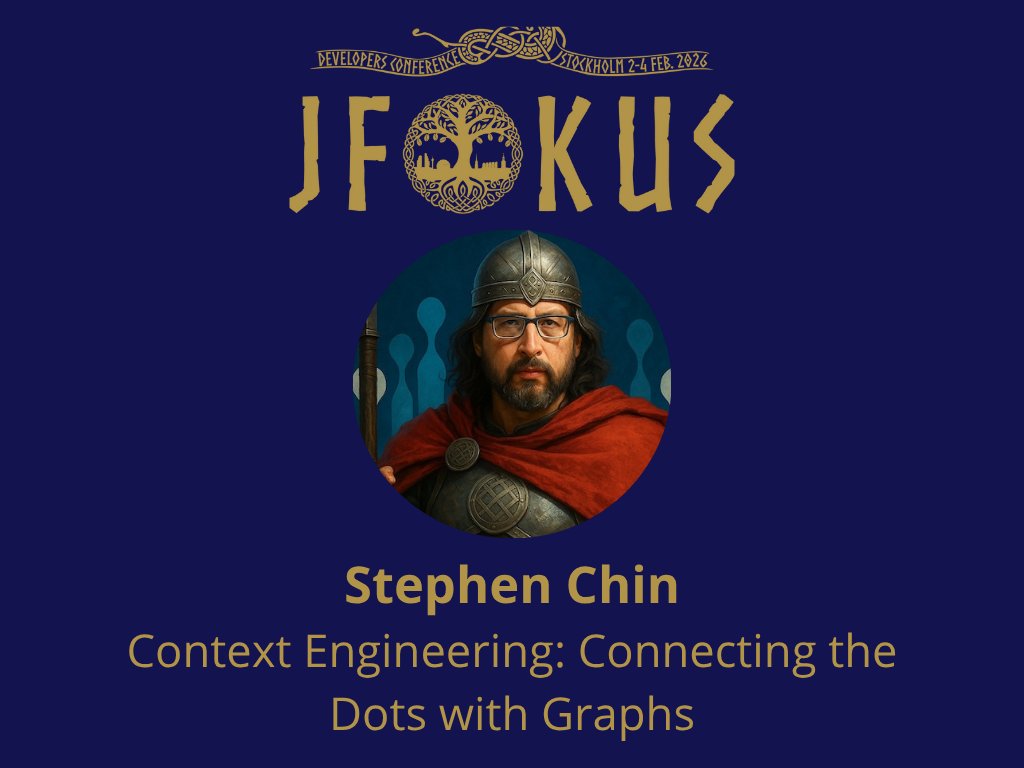 Jfokus's tweet image. 🕸️ Context Engineering: Connecting the Dots with Graphs with @steveonjava . Give your AI the context it needs to truly reason ⚡
👉 jfokus.se/#Jfokus #DeveloperConference #AI #LLM #KnowledgeGraphs #Reasoning