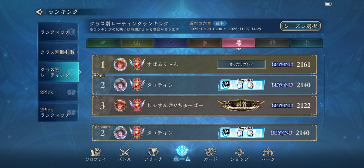 ointarou's tweet photo. ナイトメアでCR2位を達成した進化ナイトメア！ミーノ抜きでフェディエルの回復性能が上がってるので、ロイヤルや人形対面等に勝ちやすくなっております！ https://t.co/RIAvWVtIt9