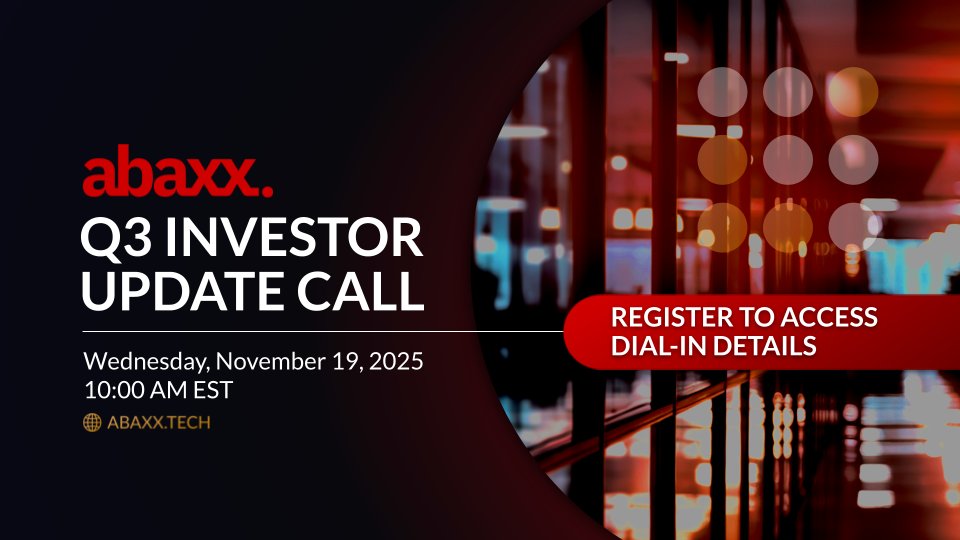 abaxx_tech's tweet image. Abaxx Q3 2025 Investor Update Call 

Join Founder &amp;amp; CEO @JoshCrumb tomorrow, November 19th at 10:00 a.m. EST for the Company&apos;s Q3 Investor Update Call &amp;amp; Q+A session with Abaxx management

Registration is required to attend; register now at the link below:
us06web.zoom.us/webinar/regist…