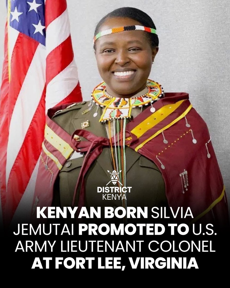 Silvia Jemutai, a Kenyan-born officer from Baringo County, has been promoted to the rank of lieutenant colonel in the United States Army.