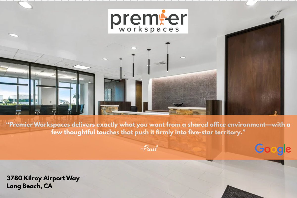 PWSpaces's tweet image. This review is really thoughtfully expressed about our Aero Long Beach office space. Thanks Paul!

premierworkspaces.com/california/lon…

#virtualoffice #coworking #WorkspacesThatWork #privateoffices #moveinready #GoodReview #longbeachofficespace
