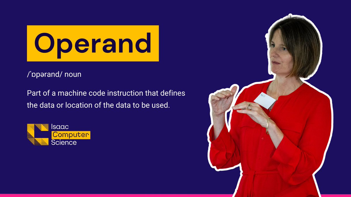 This week's glossary definition is... Operand!

Get to grips for all your computer science knowledge by checking out our handy glossary 📚 🤩 

👉 ncce.io/glossary