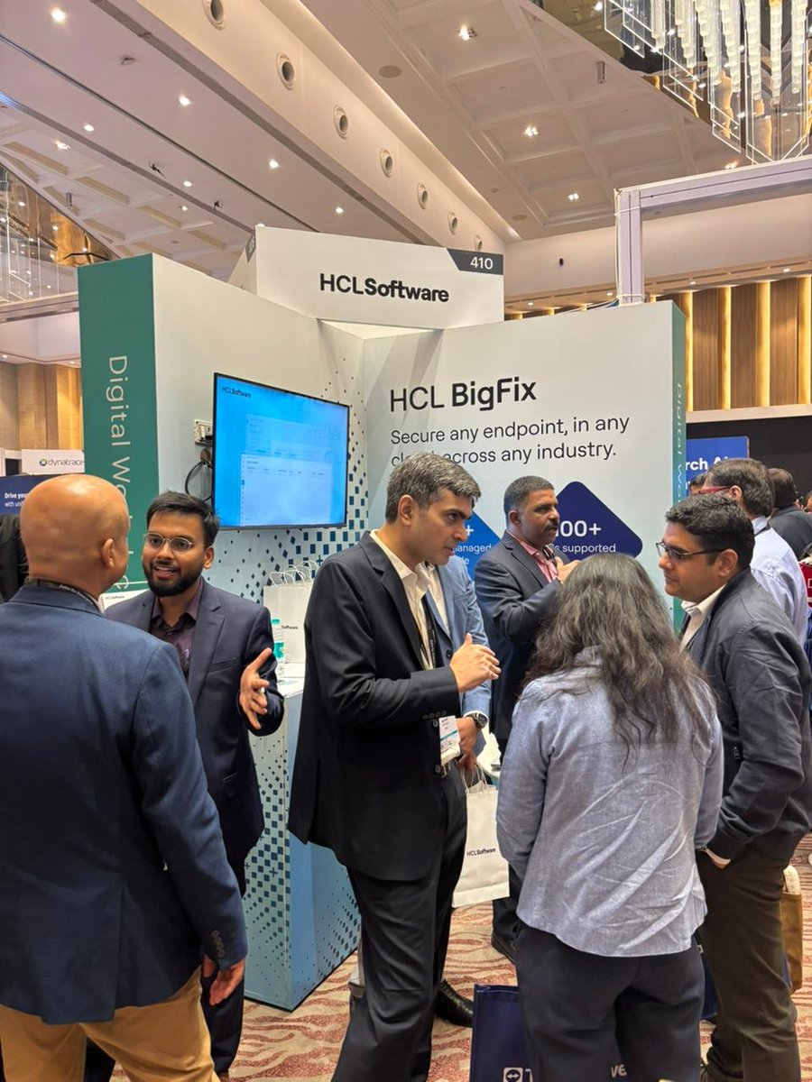 HCLBigfix's tweet image. Day 2 at the Gartner IT Symposium, Kochi is buzzing!

Drop by Booth 410 to chat with our experts about how the BigFix family can transform your IT landscape through unified endpoint management and AI-driven service management.

#HCLSoftware #GartnerITSymposium #ITManagement