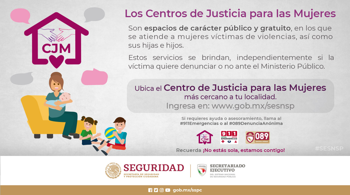 La Fiscalía General del Estado cuenta con un Centro de Justicia para las Mujeres, que brinda atención en materia de trabajo social, psicología, orientación jurídica y atención médica a mujeres, niñas, niños y adolescentes víctimas de violencia de género en cualquiera de sus