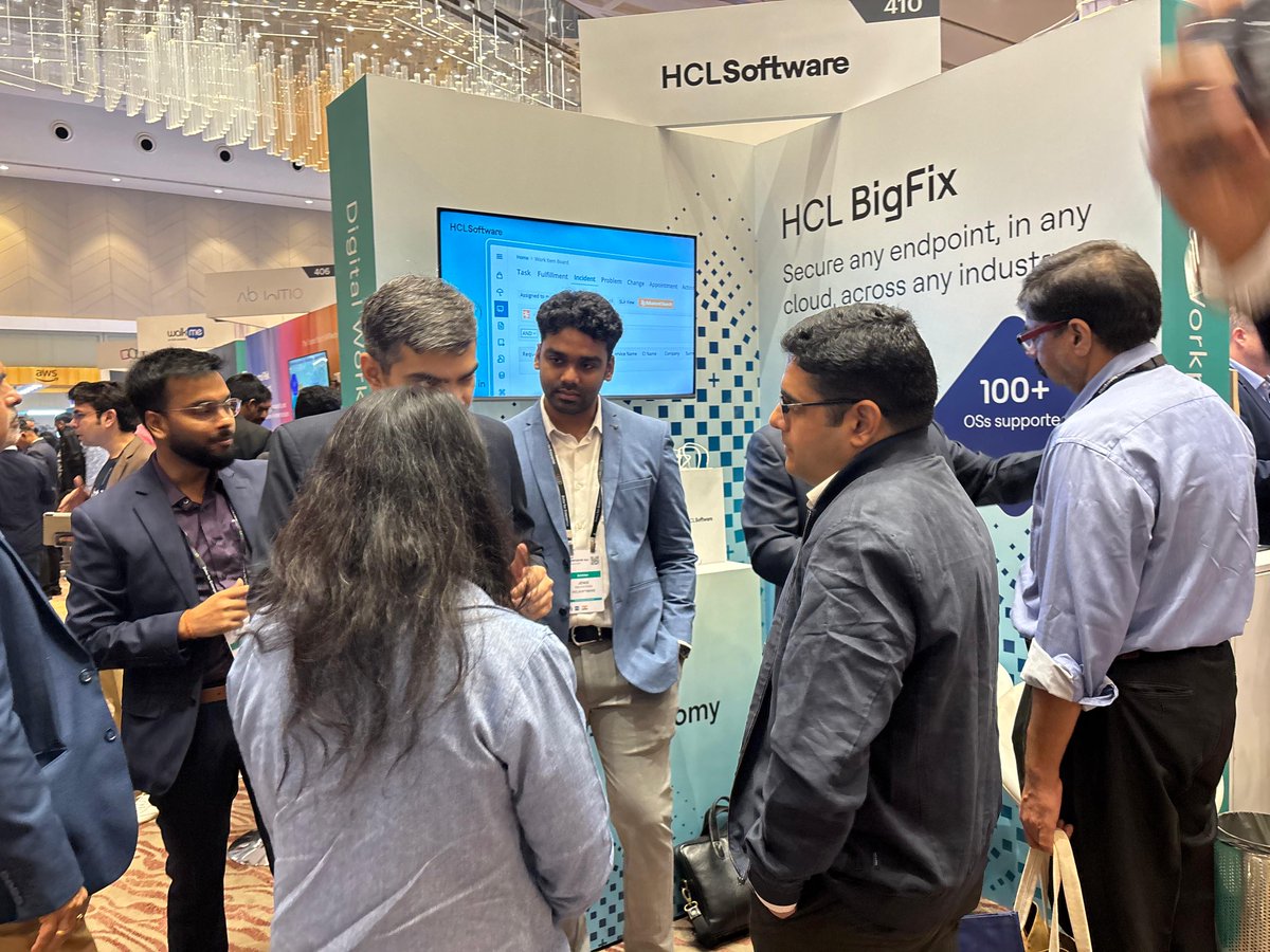 HCLBigfix's tweet image. Day 2 at the Gartner IT Symposium, Kochi is buzzing!

Drop by Booth 410 to chat with our experts about how the BigFix family can transform your IT landscape through unified endpoint management and AI-driven service management.

#HCLSoftware #GartnerITSymposium #ITManagement