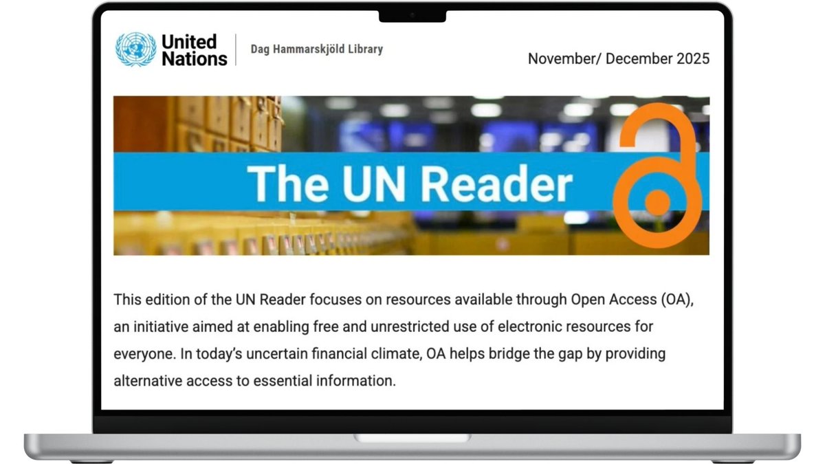 UNLibrary's tweet image. ✏️ Are you subscribed to &quot;The UN Reader&quot;, published bi-monthly by the #UNLibrary?

Subscribe: bit.ly/UNreader

Access the November/December issue here: mailchi.mp/b7f378335b3a/w…