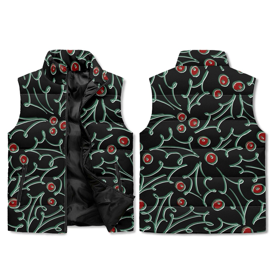 customitize's tweet image. Holly Berry Print Puffer Vest – Custom Color Winter Vest by CustomitizeMe: 99.95 USD

🔥 DESIGN HIGHLIGHTS

• Elegant holly leaves and bright red holly berries on a deep… dlvr.it/TPKx45 #HollyBerryVest #WinterFashion #CustomizableClothing #HolidayStyle #PufferVest