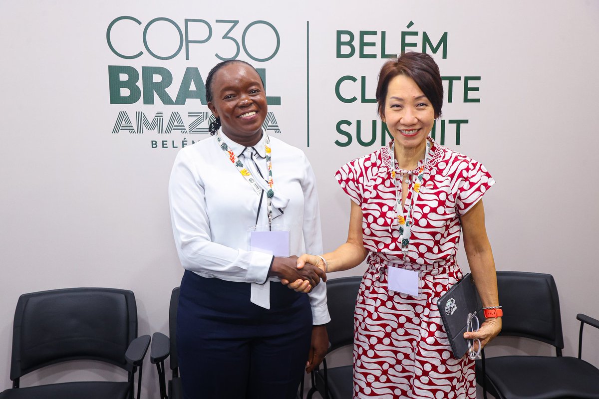 Environment_Ke's tweet photo. At COP30 in Belém, Brazil, @Environment_Ke CS Dr. @DeboraBarasa, held a bilateral meeting with Singapore’s Minister for Sustainability &amp; the Environment, Mrs. Grace Fu, joined by her delegation. 

#COP30 #ClimateAction #ClimateFinance https://t.co/7YIzMfa9pJ