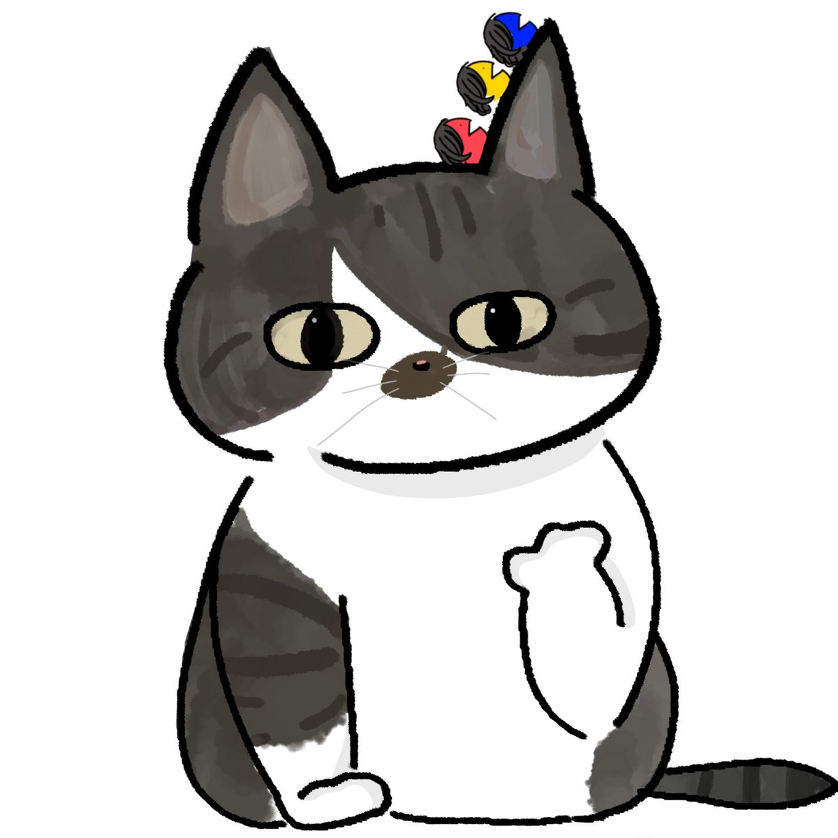 nemooo030's tweet image. 其實本來要畫鄙視的
但沒畫成 估了
ni在小ki耳朵上面 對 突然想畫上去的
#Ni很繪喔