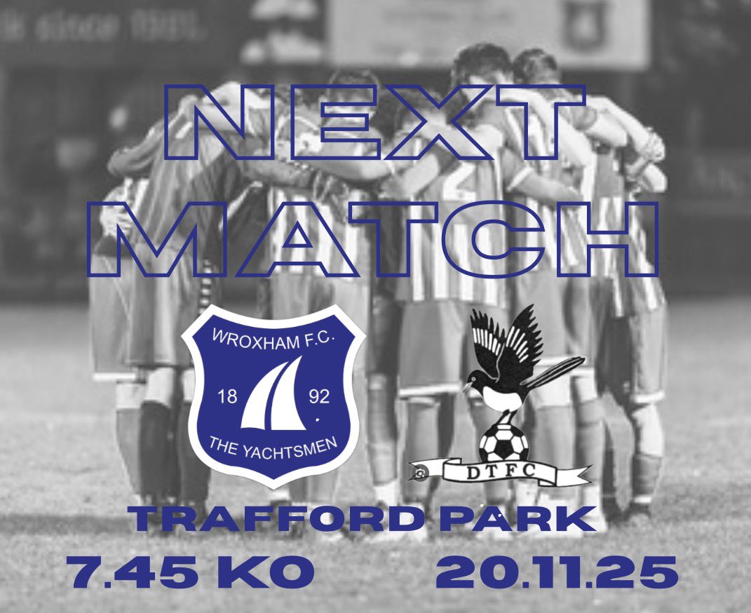 This week we welcome Dereham Town U18’s to Trafford Park for our next Thurlow Nunn league game.

In what is always a close affair, we expect this weeks game to be no different.

We had a great attendance for our last home game, would be great to see you all again.