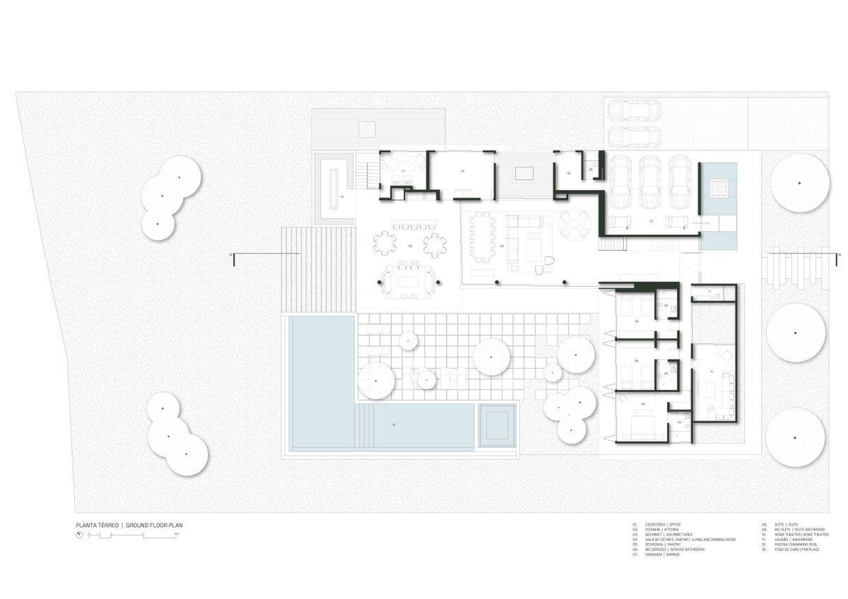 Architizer's tweet image. A dramatic overhang defines this L-shaped home, lifting its mass above the terrain and opening the social areas below. The façade mixes concrete, stone and metal panels to emphasize strong horizontal lines.

📍Itupeva, Brazil
Project by: Padovani Arquitetos
Details:…