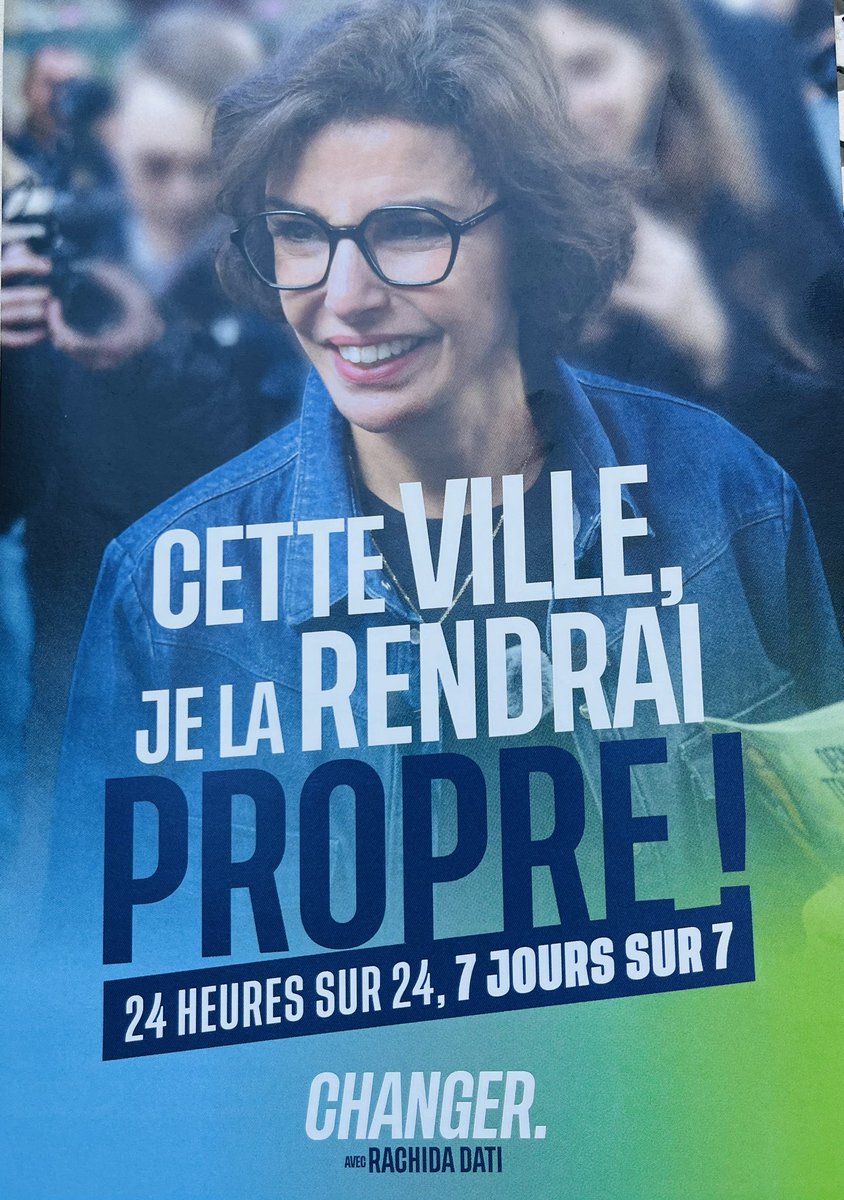 fdevedjian's tweet photo. Faire de Paris une ville « propre », tel est l’objectif annoncé de @datirachida 

C’est aussi celui du Tribunal correctionnel qui jugera Mme Dati en septembre 2026 pour corruption et trafic d’influence 

#ParisSansDati https://t.co/W7FDlt3xDX