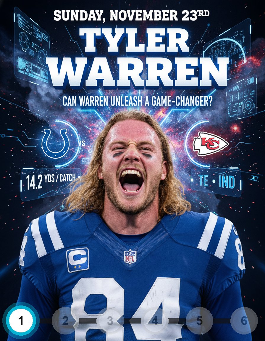 deepchampai's tweet image. 🏈 Tyler Warren NFL Spotlight
Tyler Warren is putting on a show for NFL against Kansas City Chiefs.
Tyler Warren, the 6&apos;5&quot; rookie out of Penn State, has been nothing short of spectacular, hauling in 50 receptions for 617 receiving y…
Full…
#NFL #DeepChampAI #TylerWarren #IND…