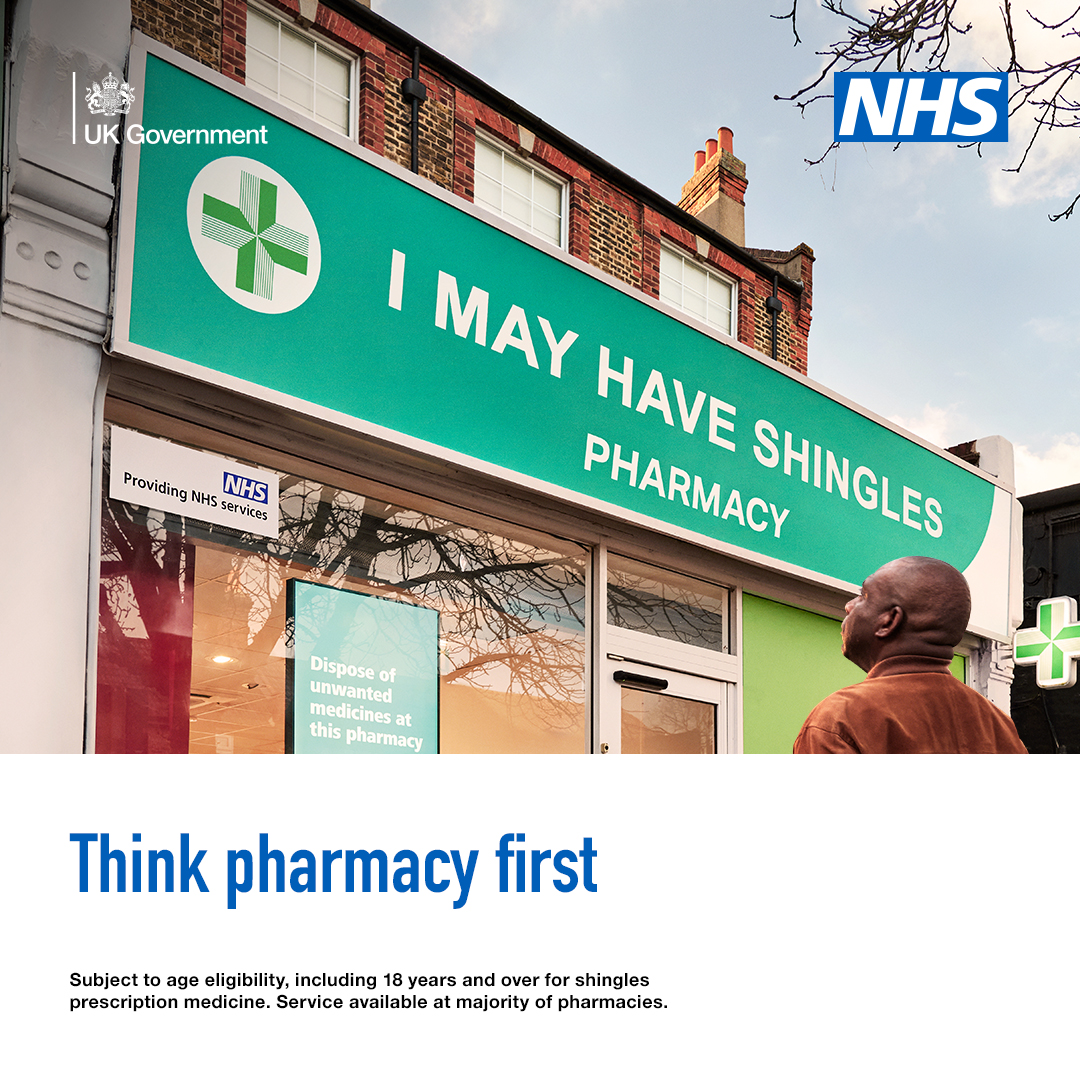 nandwics's tweet image. Shingles? If needed, your pharmacist can now provide some prescription medicine without seeing a GP.

Think pharmacy first.

nhs.uk/thinkpharmacyf…