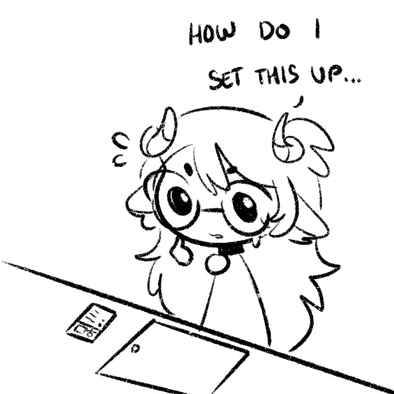 BitesPixel's tweet image. Gonna lose my sanity setting this up and hopefully those tutorials will help me 😖