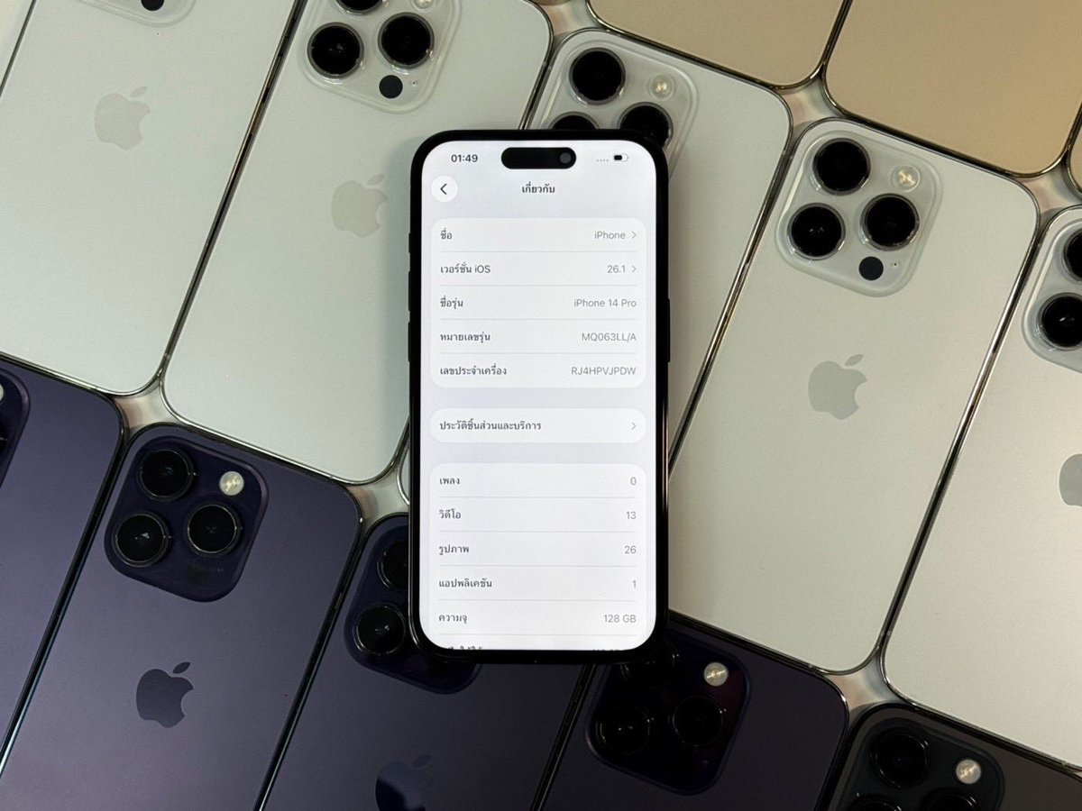 LLLLLLL2001's tweet image. 𓐇   IPHONE 14 Pro 128GB นอก
เซลล์‼️ 13,300 ส่งฟรี! 

𓂃 สแกนได้ แจ้งจอ การใช้งานปกติทุกอย่าง
𓂃เบต้า🔋100% บอดี้ใหม่สวยกริบ 
𓂃  ครบกล่อง เคส ฟิล์ม ประกัน20 วัน🎫✔️

#ไอโฟนมือสอง #ส่งต่อไอโฟน #โทรศัพท์มือสอง #ส่งต่อไอโฟนมือสอง #ส่งต่อโทรศัพท์มือสอง #มือถือมือสอง #ไอโฟนมือ2