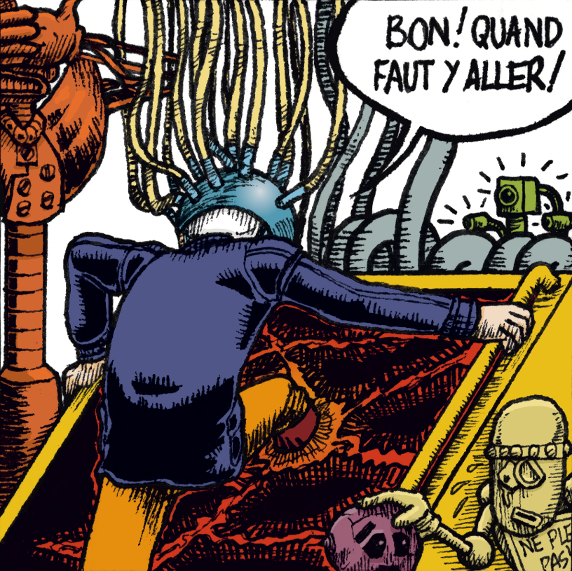 Innercut's tweet image. Je continue sur Kindle Amazon avec une deuxième compilation : "Transition Ontologique ou les Années Fanzines". J'y ai mis ma première BD en couleurs du Professeur Vodkakoff (10 pages) dont voici un extrait...
#DIY #comics #bd #comicsunderground #professeurVodkakoff #fanzine