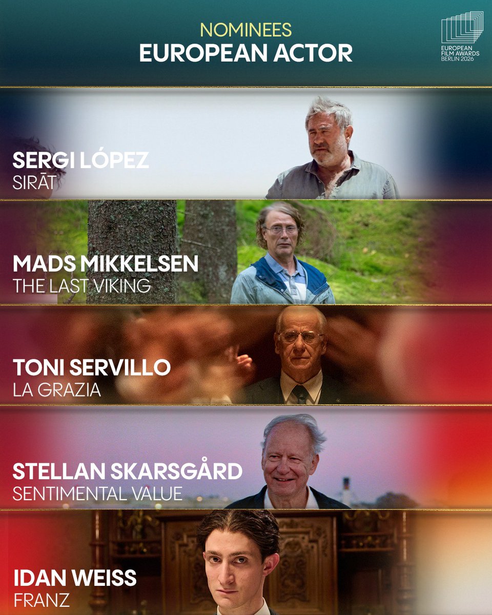 いろいろ大パニックで後回しにしてしまいましたが💦Madsさん、ふたたびEuropean Film Awardsの
Best Actorにノミネートされておられます🙏🏻✨

IG@trustnordisk
instagram.com/p/DRMrCEZjJtp/…
IG@europeanfilmacademy
instagram.com/p/DRMlecuDQK4/…