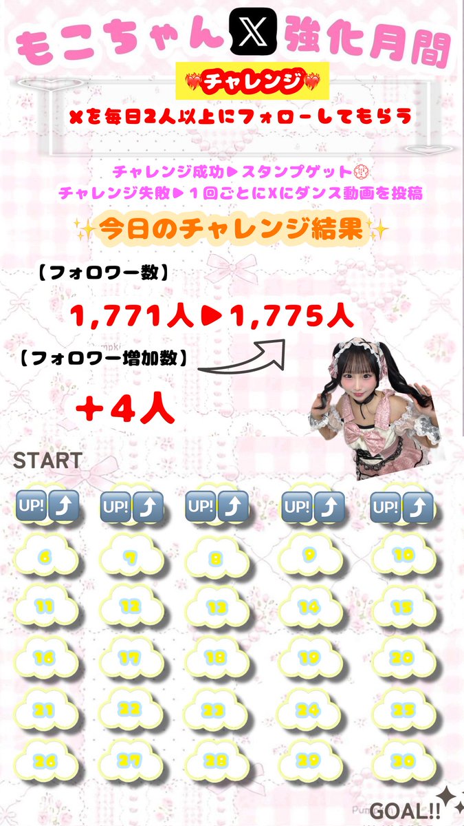 もこちゃん専用ページ 🔥#もこちゃんX強化月間 チャレンジ5️⃣日目🔥// フライヤー配れなく