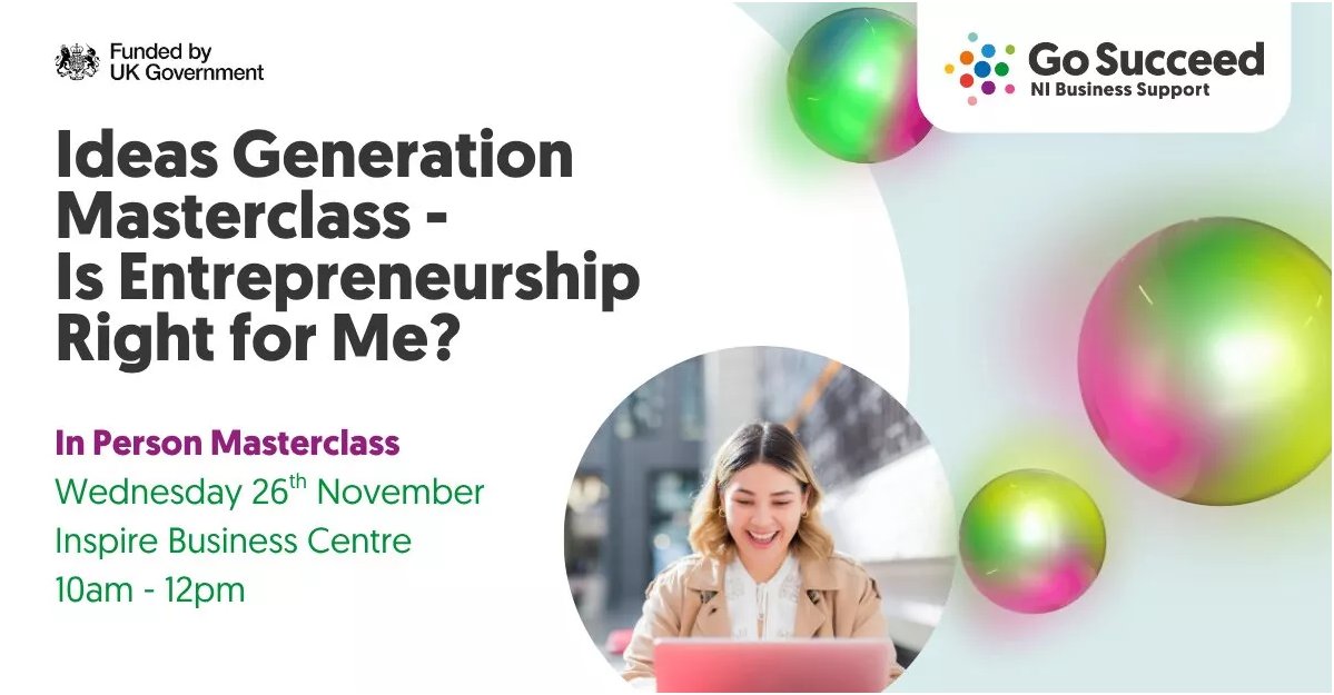 lisburnccc's tweet image. 🌍Global Entrepreneurship Week (GEW) 2025 is nearly over, but our support for local businesses is year-round. Check out these events next week delivered by Go Succeed NI:

📅 Monday 24th November: online masterclass - ‘How to Get a Patent and Why’.

In this 90-minute session,…