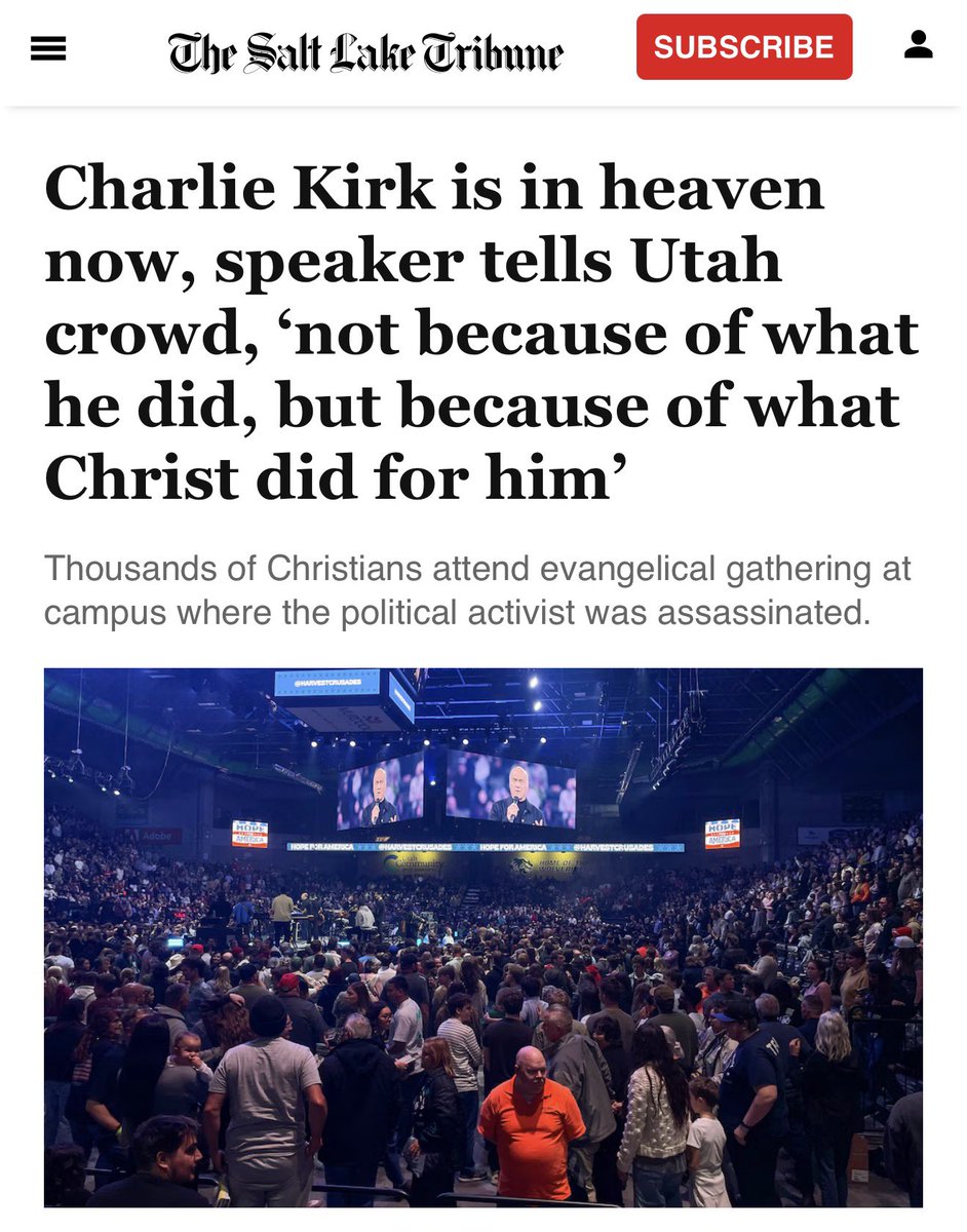 “The moment [Kirk] took his last breath on Earth, he took his first breath in heaven,” Laurie said. “And that’s where he is now. Not because of what he did, but because of what Christ did for him.”
The evangelist said Kirk “put his faith in the Lord, and that is the hope that we