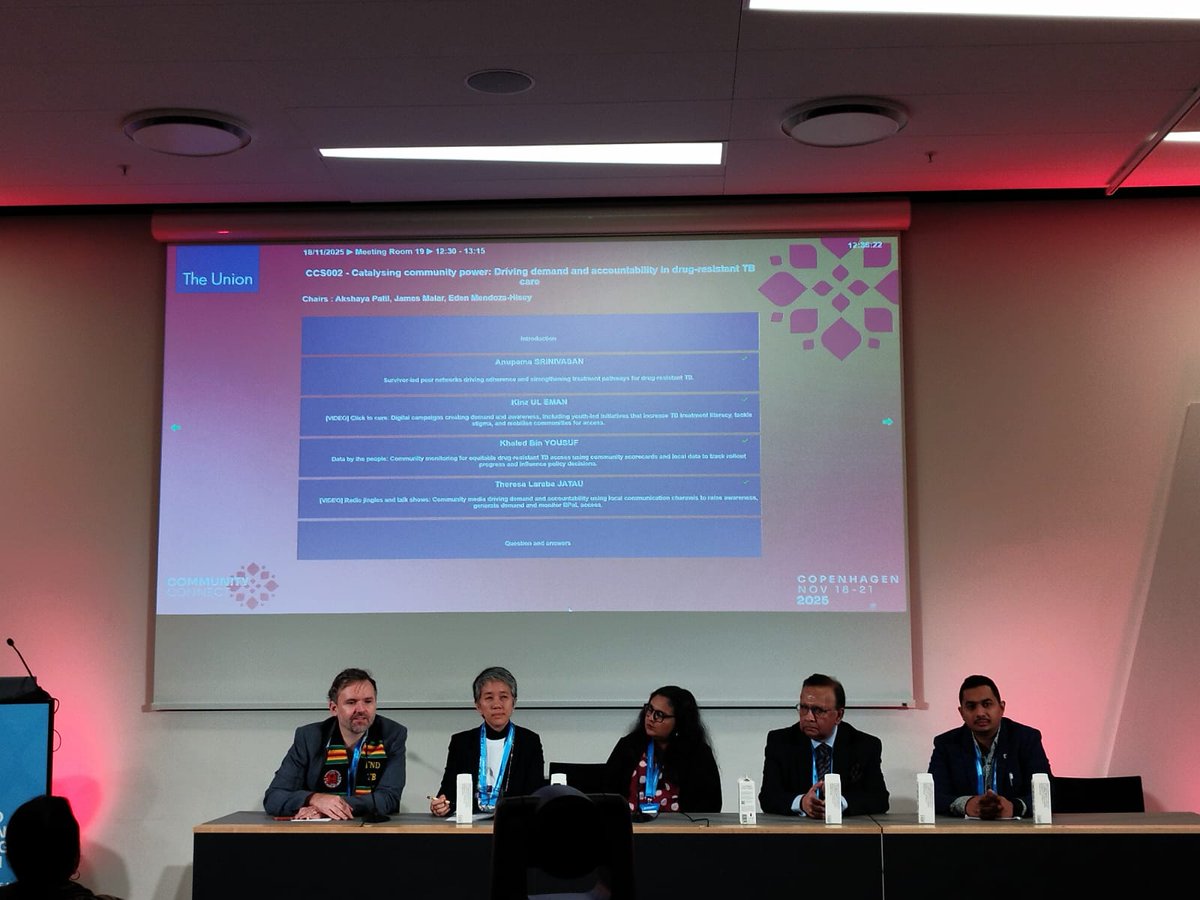 FastTrackTBCure's tweet image. Huge thanks to our chairs, speakers, and everyone who joined today’s Community Connect session! Your leadership and lived experiences showed the power of communities in driving demand, accountability, and better DR-TB care.
Let’s keep pushing. ✊
#FastTracktheCure #UnionConf2025