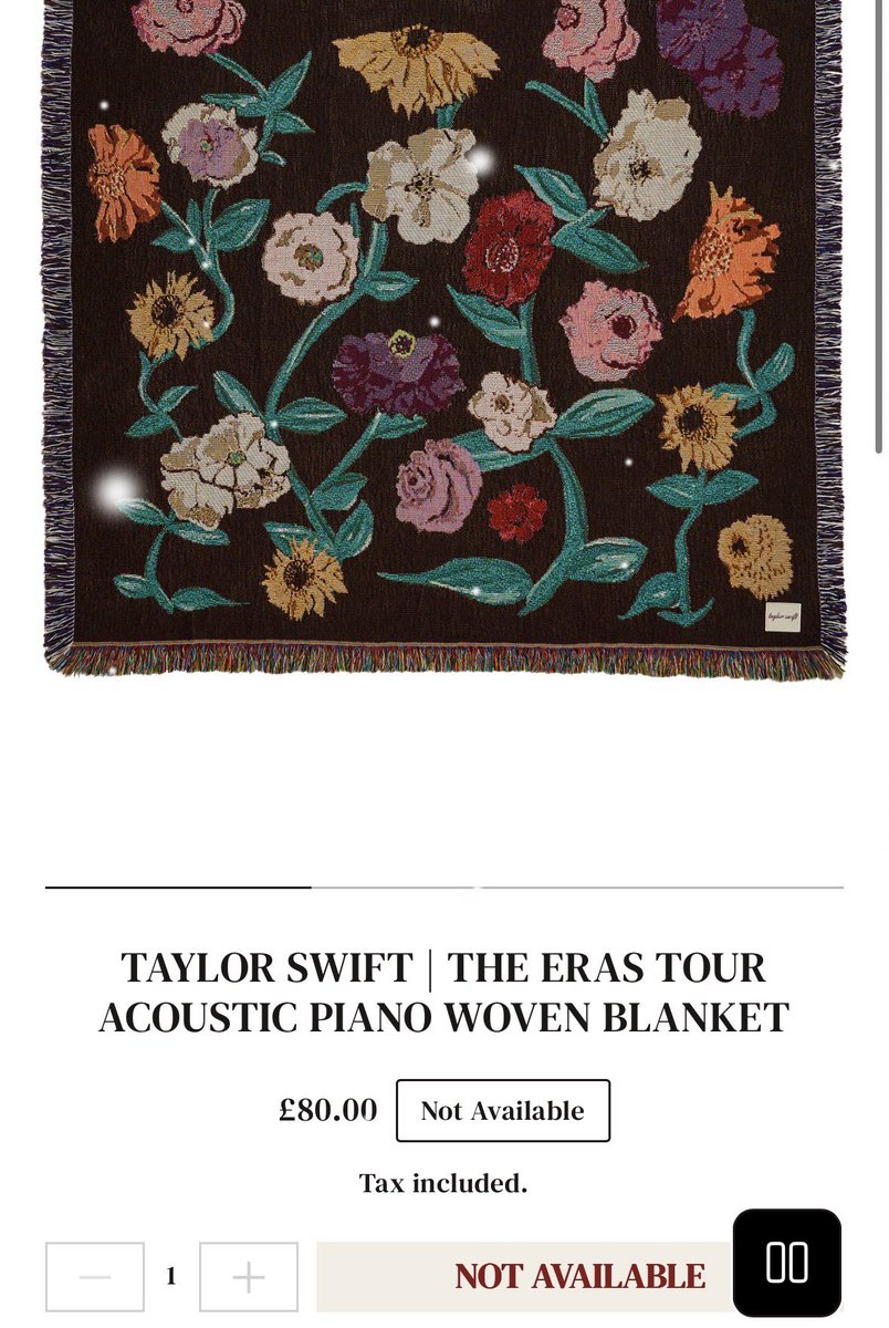 swiftvmore's tweet image. idk why taylor’s store doesn’t adjust prices to match their currency? this merch is cute but the pricing is ridiculous. why is the blanket £80 ($105) on the UK store, but on the US store it’s $75 (£57). 
it’s just unfair for international swifties
#AcousticPianoCollection