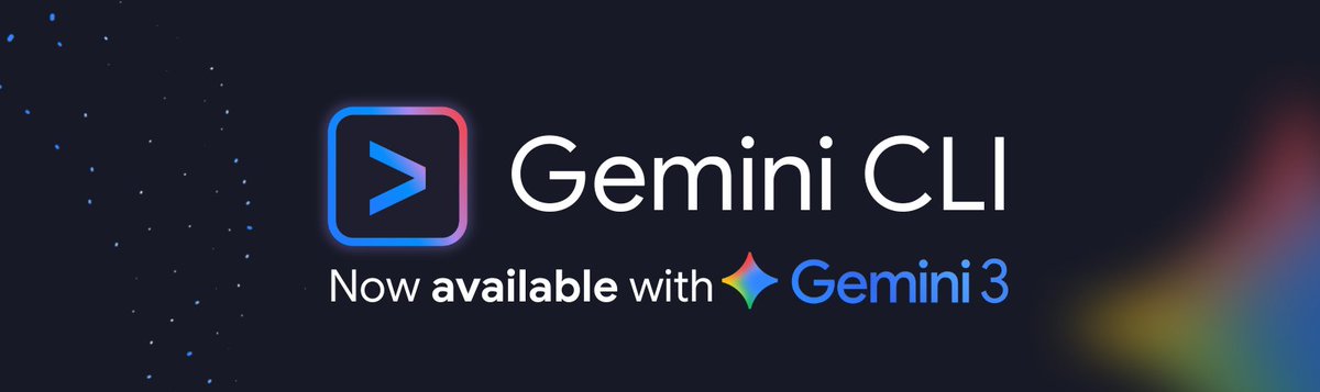 The ultimate unlock... Gemini 3 + Gemini CLI has arrived 🚀🚀🚀

❯ npm install -g @google/gemini-cli@latest

Now to avoid melting too many TPUs we're going to be iteratively rolling out the support (it's quite epic):

- ✅ Available Now: Google AI Ultra subscribers and those
