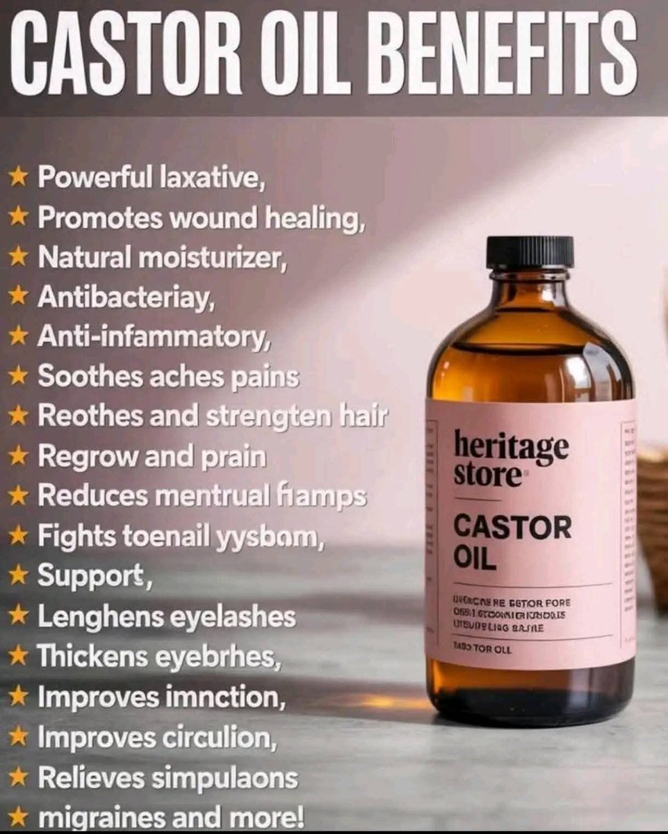 BarbaraOneillAU's tweet image. 🚨 If people knew what CASTOR OIL really does… pharmacies would panic.
One old bottle. Dozens of healing benefits. Zero chemicals. 🌿✨

This ancient remedy has been used for centuries — not for beauty trends, but for deep internal and external healing:

✔️ Soothes inflammation…