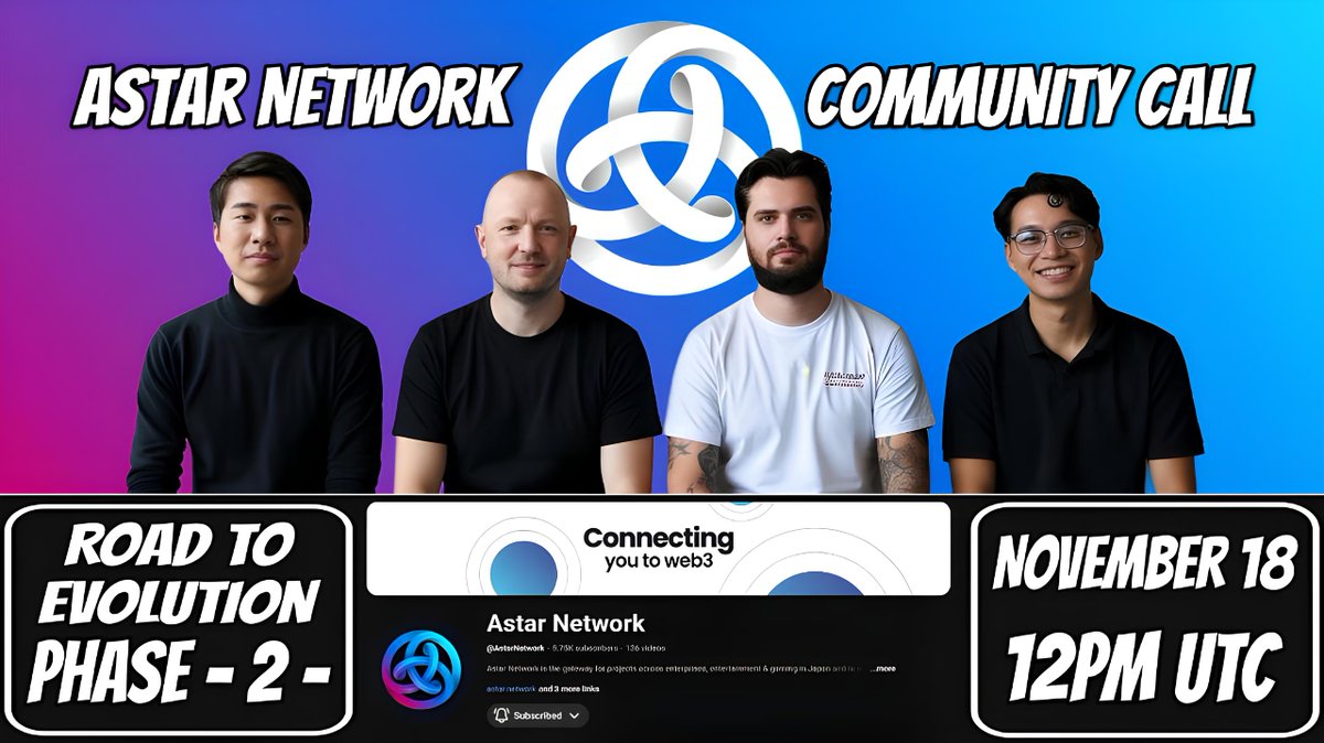 KhonsaReza's tweet image. 🧵
@AstarNetwork Community Call Break down
Come with me to see what has happened there: