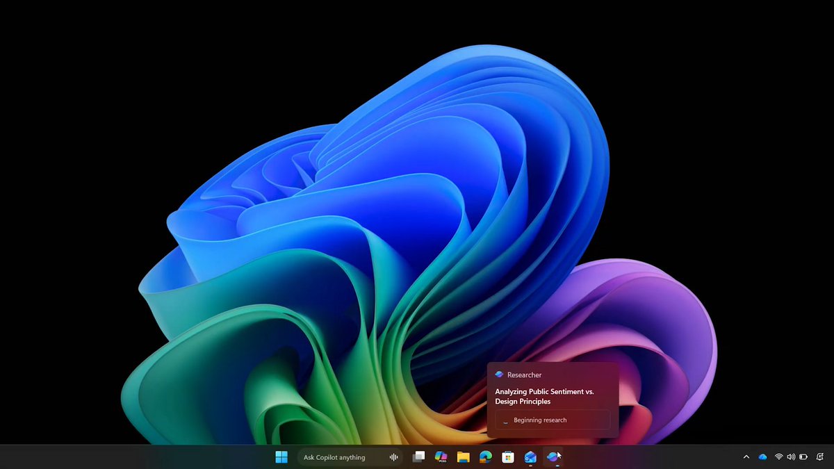 WindowsLatest's tweet image. Microsoft confirms Windows 11&apos;s taskbar will now have AI Agents.

Microsoft says Windows 11 is evolving into a canvas for AI and Agents will be deeply integrated across the operating system.

&quot;You will be able to invoke, monitor and manage Copilot and AI agents like Microsoft 365…