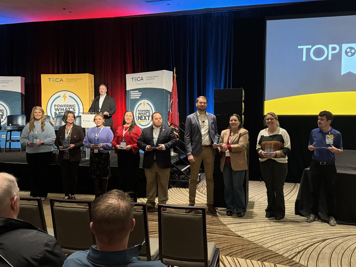 TNELECTRIC's tweet photo. Recognizing excellence in communications! Congratulations to the co-ops for receiving TopTenn awards this year!
#TECA25AM https://t.co/DTWgWmlCMv