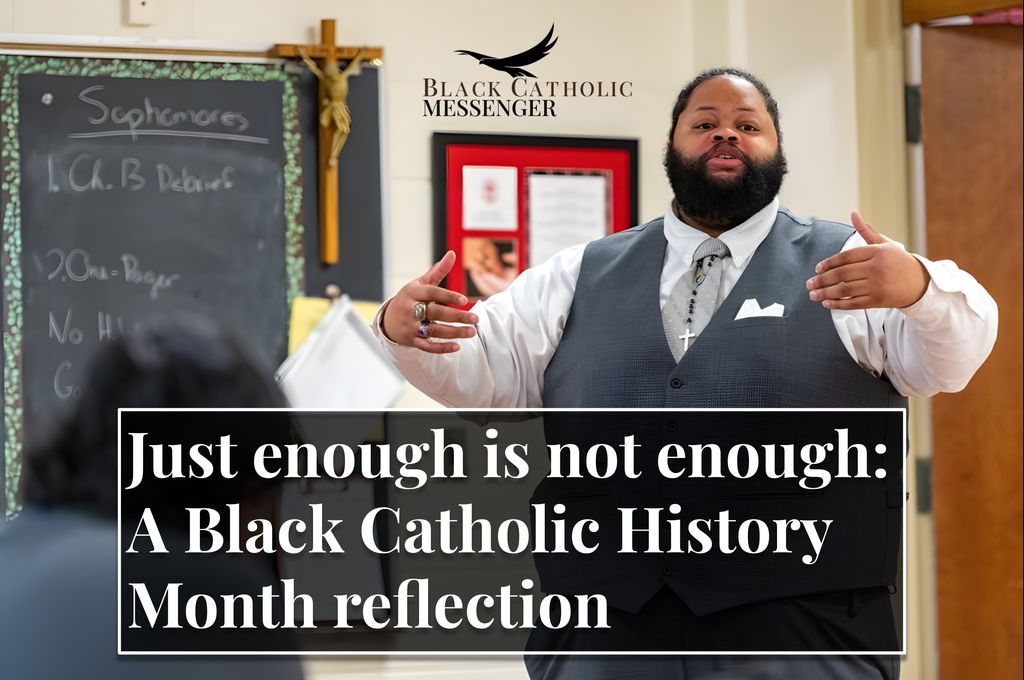 BlkCathlicMsngr's tweet image. The Black Catholic community has long been in crisis, with dwindling numbers and a failure to inspire the next generation to seize their legacy.

James Conway writes that racism, too, leaves the Church&apos;s African Americans with only just (yet not) enough. blackcatholicmessenger.org/just-enough-is…