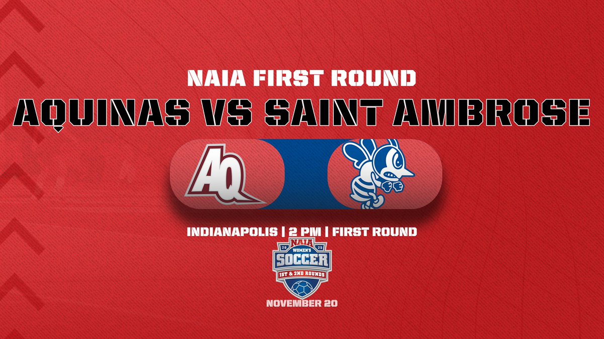 MUKnights's tweet photo. Game times have been finalized for the @NAIA First amd Secpmd Round Women's Soccer matches hosted by Marian this week!

The First Round matchup between @AQSaints and @SAUBEES will kick at 2 PM on Thursday, while @MarianWSOC will play the winner Saturday at 5 PM! https://t.co/5bb91GUWlc
